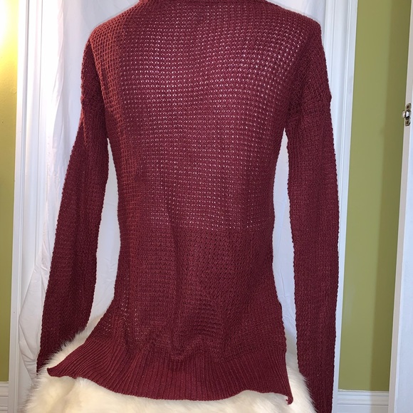 Poof! Hooded Mesh Sweater w/pockets - Picture 4 of 9